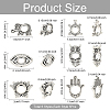 30Pcs 6 Styles Alloy Spacer Beads FIND-YW0007-82-2