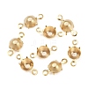 Brass Rhinestone Claw Connector Charms KK-P310-22A-G-1