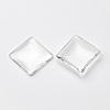 Transparent Glass Square Cabochons X-GGLA-S022-20mm-2