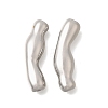 Brass Wavy Curved Tube Beads KK-N289-11P-1