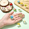 22 Pcs 11 Styles Resin Flower Ornaments DJEW-CJ0001-24-4