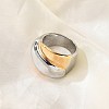 304 Stainless Steel Wide Finger Ring for Unisex RJEW-Z076-03P-04-3