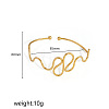 304 Stainless Steel Spiral Geometric Upper Arm Cuff Bangles for Women WGCF51B-03-1