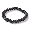 Cross Synthetic Non-magnetic Hematite & Rondelle Natural Lava Rock Beaded Stretch Bracelets for Women BJEW-Q345-01-2