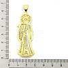 Rack Plating Brass Micro Pave Clear Cubic Zirconia Pendants KK-B091-30G-01-3