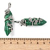 Synthetic Malachite Double Terminal Pointed Pendants G-C144-03P-09-3