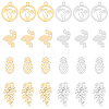 32Pcs 8 Style 304 Stainless Steel Pendants STAS-DC0012-99-1