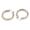 Ion Plating(IP) 201 Stainless Steel Hoop Earrings EJEW-I309-40G-2