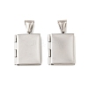 316 Stainless Steel Locket Pendants STAS-K321-02P-1