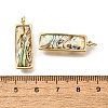 Natural Paua Shell & Epoxy Resin Pendants LS-KK-E794-02G-07-3