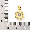 Rack Plating Brass Micro Pave Cubic Zirconia Pendants KK-G513-22G-3