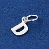 925 Sterling Silver Letter Charms STER-C012-01S-D-2