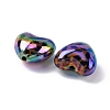 UV Plating Iridescent & Printed Opaque Acrylic Beads PACR-Q003-04A-2