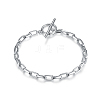 S925 Sterling Silver Geometric Chain Bracelet and Necklace Set for Daily Wear JM3454-2-1