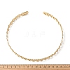 Iron Open Cuff Choker Necklaces for Women NJEW-M085-01G-3