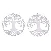Tarnish Resistant 201 Stainless Steel Filigree Pendants LS-STAS-S118-030P-1