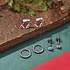 3 Pairs 3 Styles Christmas 304 Stainless Steel Hoop & Stud Earring Sets for Women EJEW-K279-16P-01-3