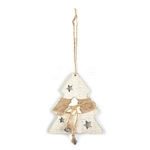 Wooden Pendant Decorations with Bell XMAS-PW0001-173C