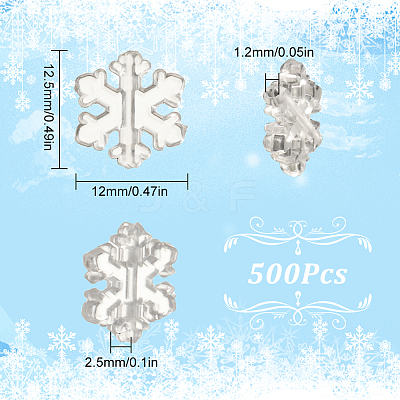 500Pcs Transparent Acrylic Beads MACR-SC0002-14-1
