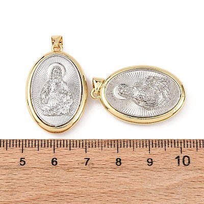 Brass Religion Pendants KK-K408-04G-03-1