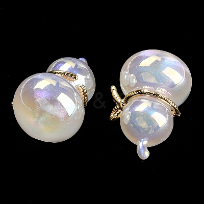 Acrylic Imitation Shell Beads OACR-P023-01G-1