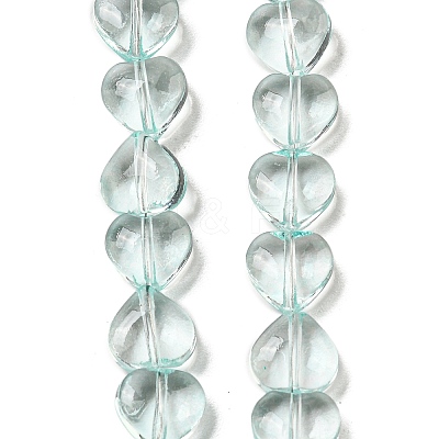 Baking Paint Transparent Glass Beads Strands DGLA-A08-T8mm-KD09-1