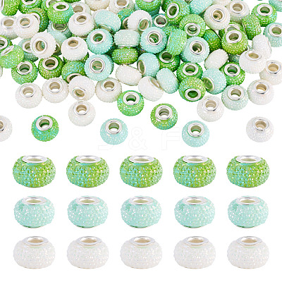 100Pcs Large Hole Resin European Beads OPDL-TA0001-06B-1