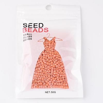 DIY Craft Beads 8/0 Opaque Colors Lustered Round Glass Seed Beads X-SEED-A012-3mm-130-1