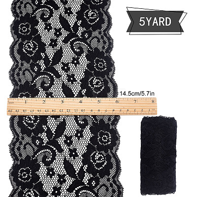 Elastic Lace Trim OCOR-WH0057-10B-1