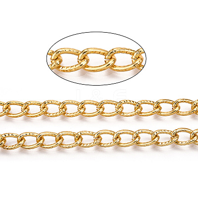 Aluminium Textured Curb Chains CHA-T001-44G-1