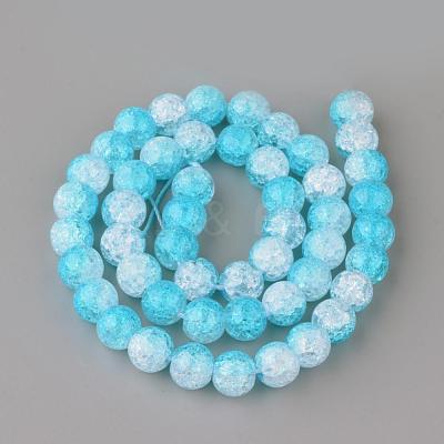 Synthetic Crackle Quartz Beads Strands GLAA-S135-6mm-08-1