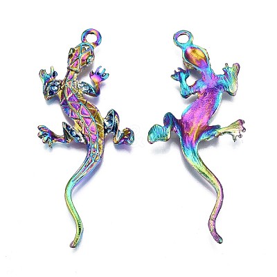Rainbow Color Alloy Big Pendant Rhinestone Settings PALLOY-N163-169-NR-1