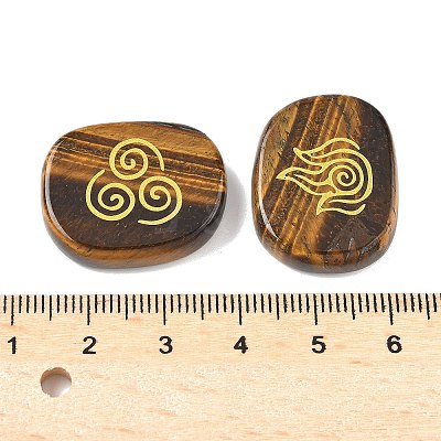 4Pcs 4 Styles Natural Tiger Eye Display Decorations G-F786-02B-06-1