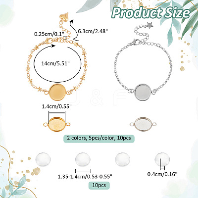 DIY Blank Dome Link Bracelet Maknig Kit DIY-NB0010-47A-1
