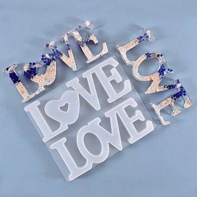 Valentine's Day Word Love Silicone Molds DIY-K017-18-1
