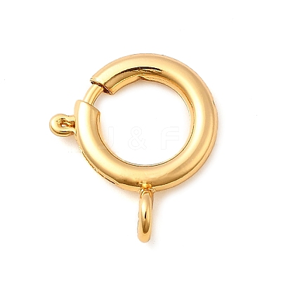 Brass Spring Ring Clasps X-KK-D407-20G-D-1