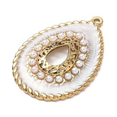 304 Stainless Steel Enamel Pendants STAS-Z200-02G-03-1