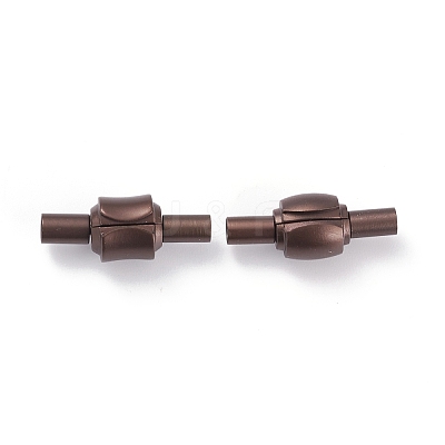 Ion Plating(IP) 304 Stainless Steel European Clasps with Cord Ends STAS-G239-15R-1