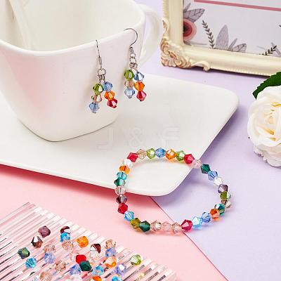 400Pcs 10 Colors Electroplate Glass Beads Strands EGLA-YW0001-15-1