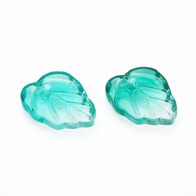 Two-Tone Transparent Glass Charms X-GLAA-H016-15-1