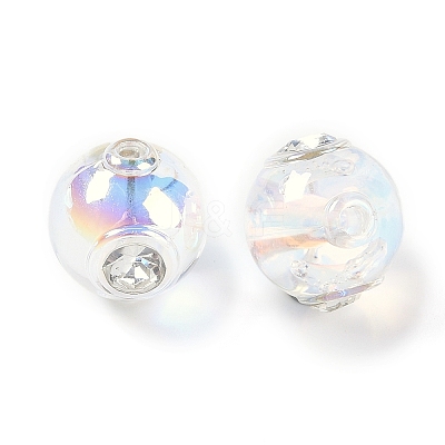Plating Acrylic Rhinestone Beads OACR-S145-06-1