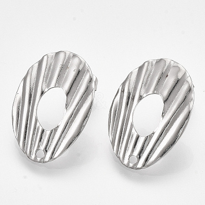 Non-Tarnish 304 Stainless Steel Stud Earring Findings LS-STAS-S079-47B-1