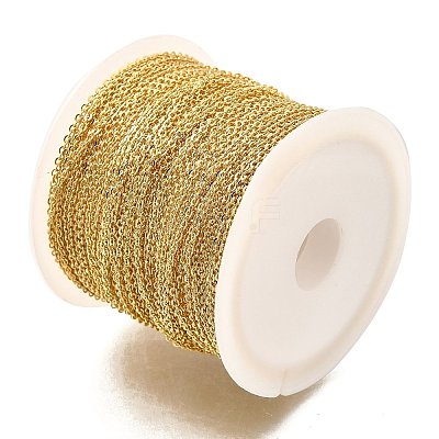 Rack Plating Brass Cable Chains CHC-M001-02G-01-1