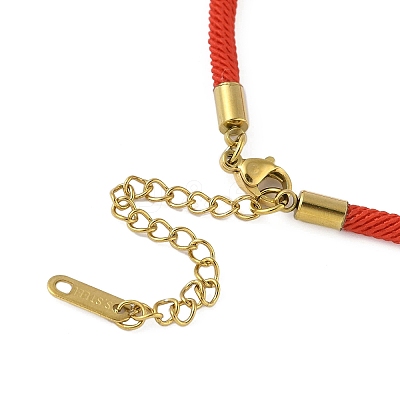 Round Polyester Twisted Cord Bracelet Makings STAS-P408-20G-02-1
