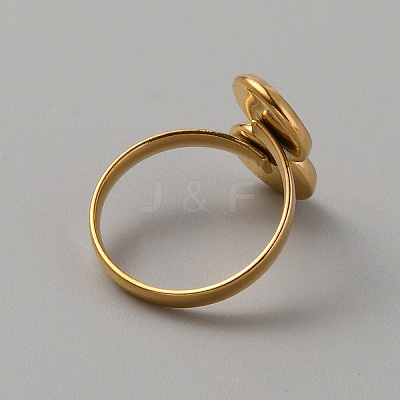 304 Stainless Steel Open Cuff Ring Components STAS-WH0027-57G-1