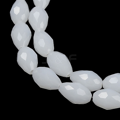 Electroplate Imitation Jade Glass Beads Strands LS-EGLA-N013-J8mm-D03-1