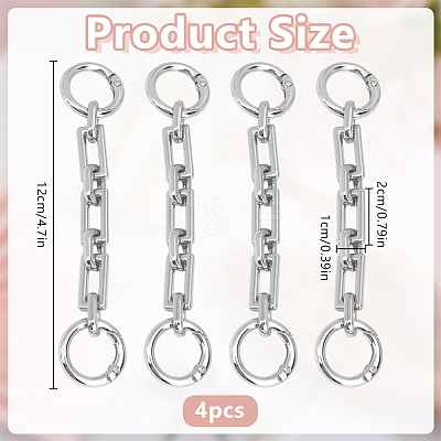 4Pcs Alloy Chain Bag Strap Extenders FIND-DR0002-15P-1