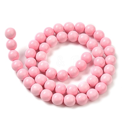 Synthetic Ocean White Jade Beads Strands G-S254-4mm-B01-1