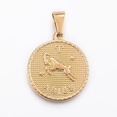 Real 18K Gold Plated 304 Stainless Steel Pendants STAS-H372-01J-1