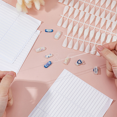 20Sheets Double Side Adhesive Glue Sticky Tape For False Nail Tips MRMJ-FH0001-56-1